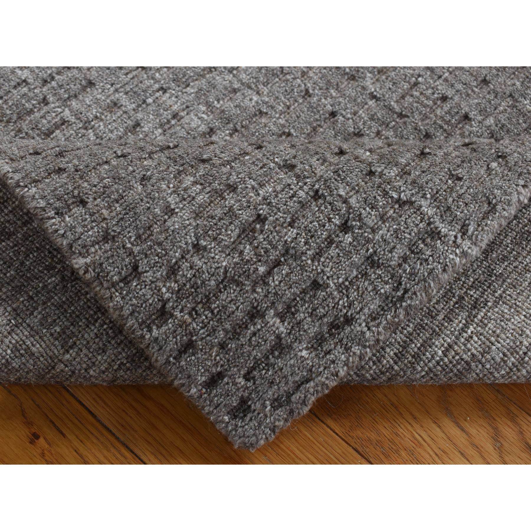 2'x3' Scorpion Gray, Hand Loomed, Tone on Tone Design, 100% Wool, Sample Oriental Rug Sh87830