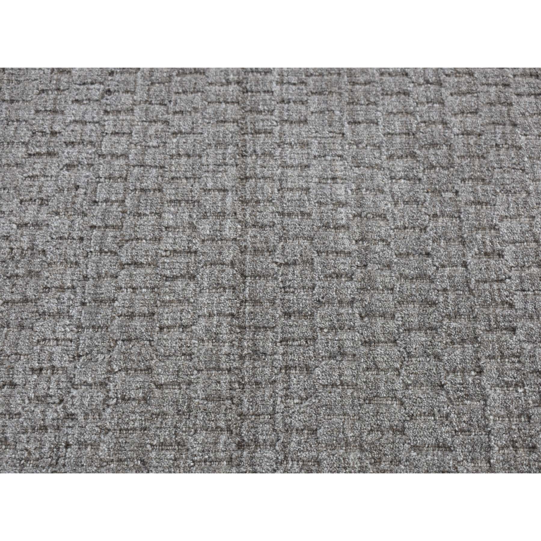 2'x3' Scorpion Gray, Hand Loomed, Tone on Tone Design, 100% Wool, Sample Oriental Rug Sh87830