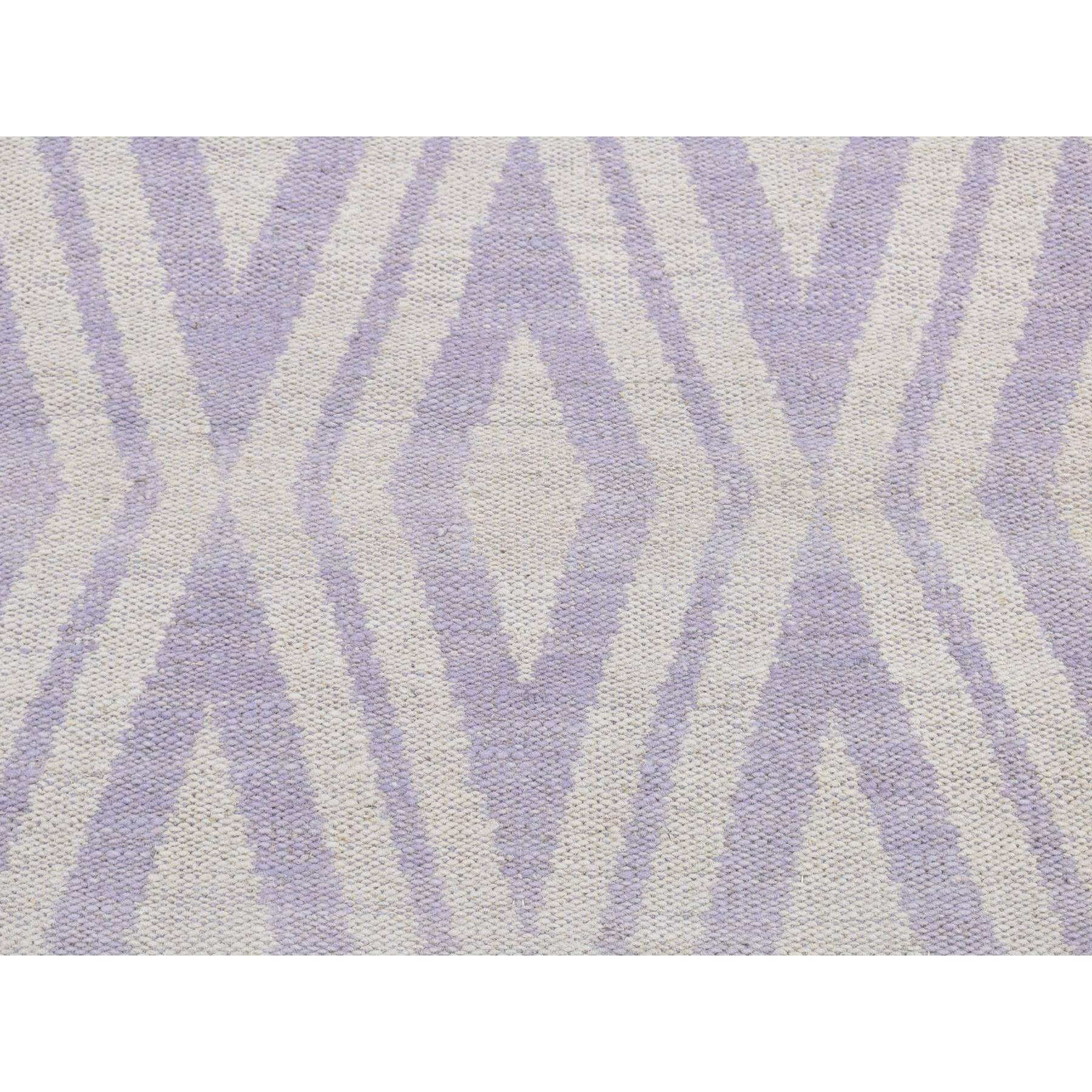 2'8"x8' Little Princess Purple, 100% Wool, Hand Woven, Flat Weave Reversible Kilim, Runner Oriental Rug Sh87844
