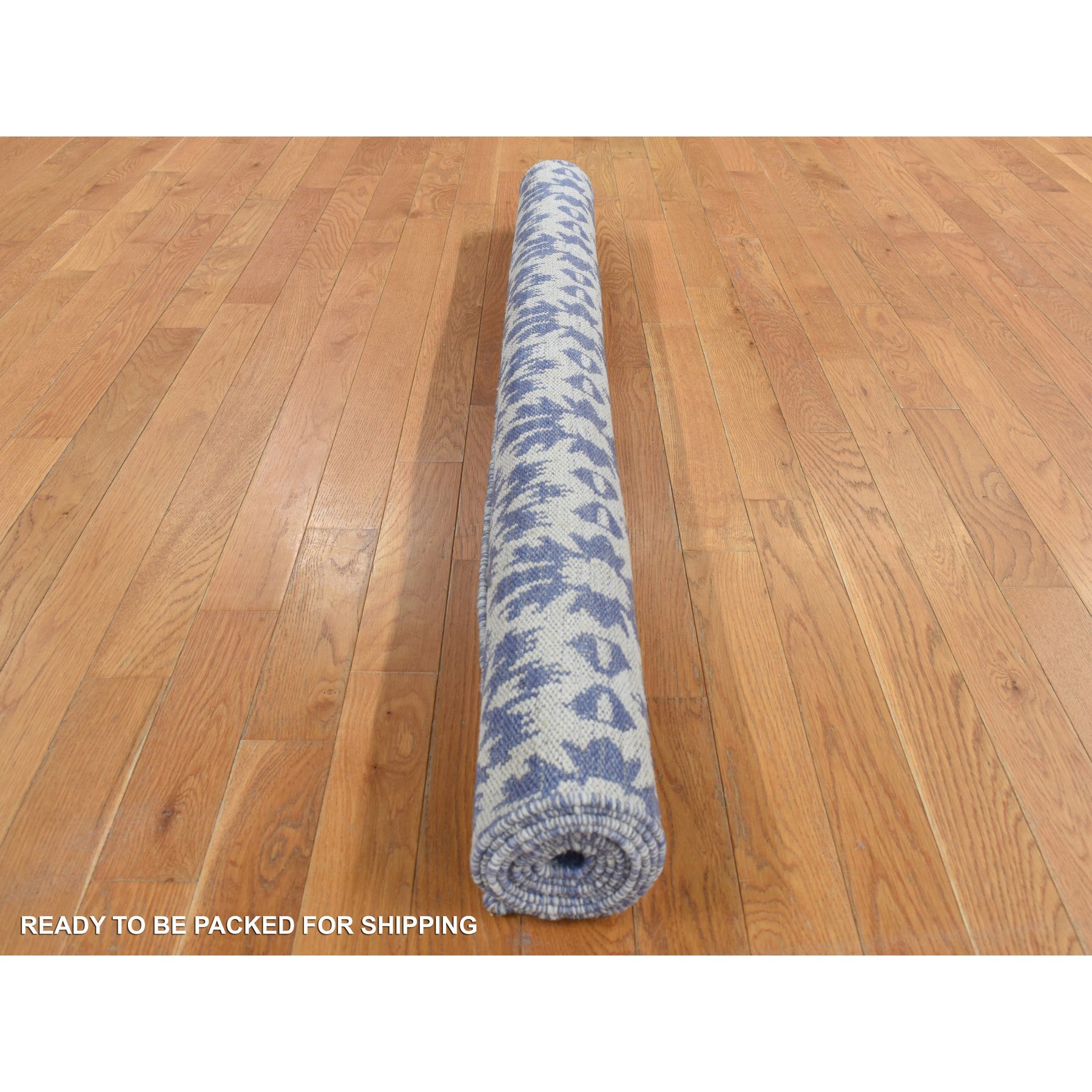 5'3"x7'5" Lavender Purple, Flat Weave Kilim, Pure Wool, Hand Woven, Reversible, Oriental Rug Sh87855