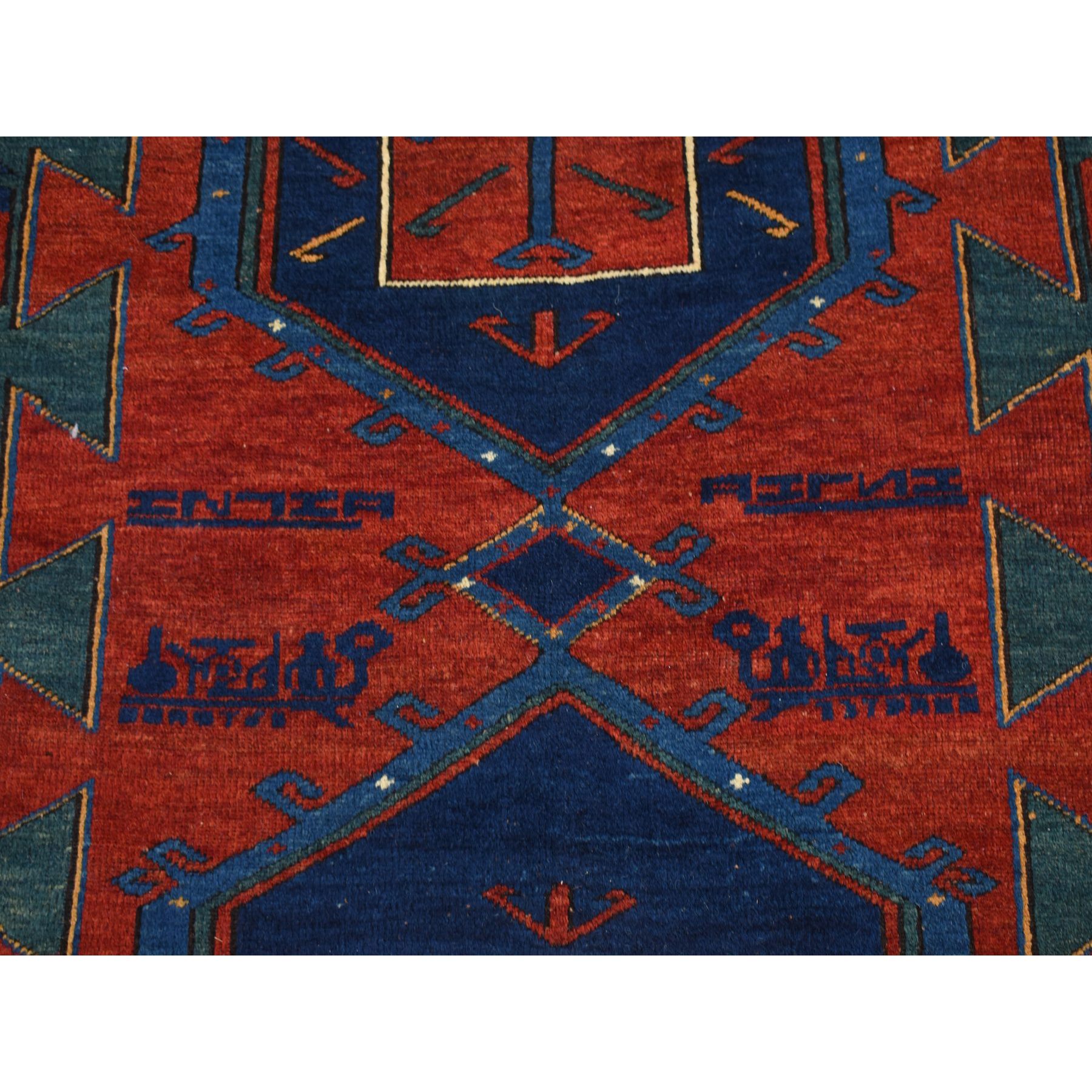 4'6"x6'4" Maroon Red, Antique Caucasian Armenian, Pure Wool, Hand Knotted, Full Pile, Excellent Condition, Clean, Signed and Dated, Oriental Rug Sh87856