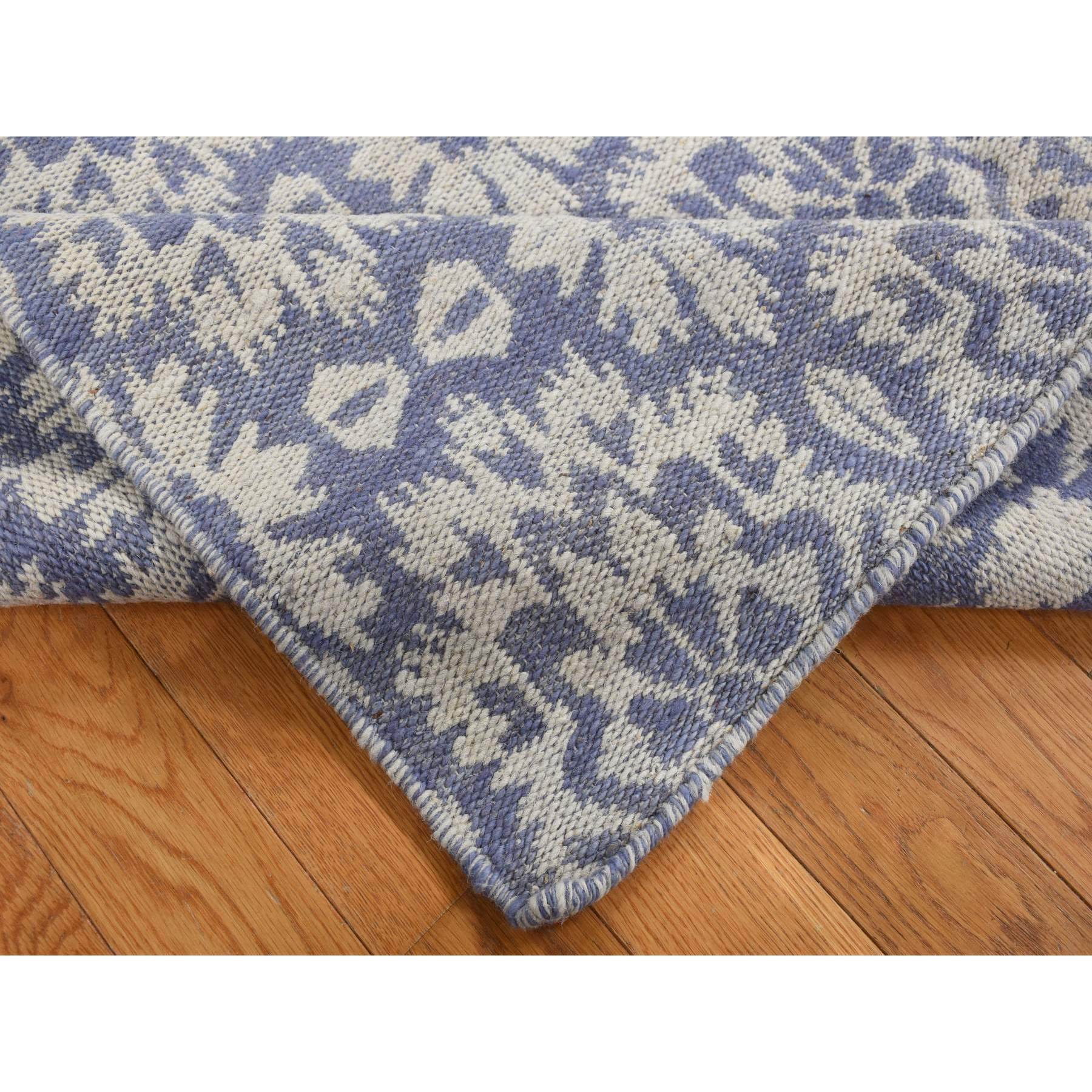 5'3"x7'5" Lavender Purple, 100% Wool, Hand Woven, Flat Weave Kilim, Reversible Oriental Rug Sh87865