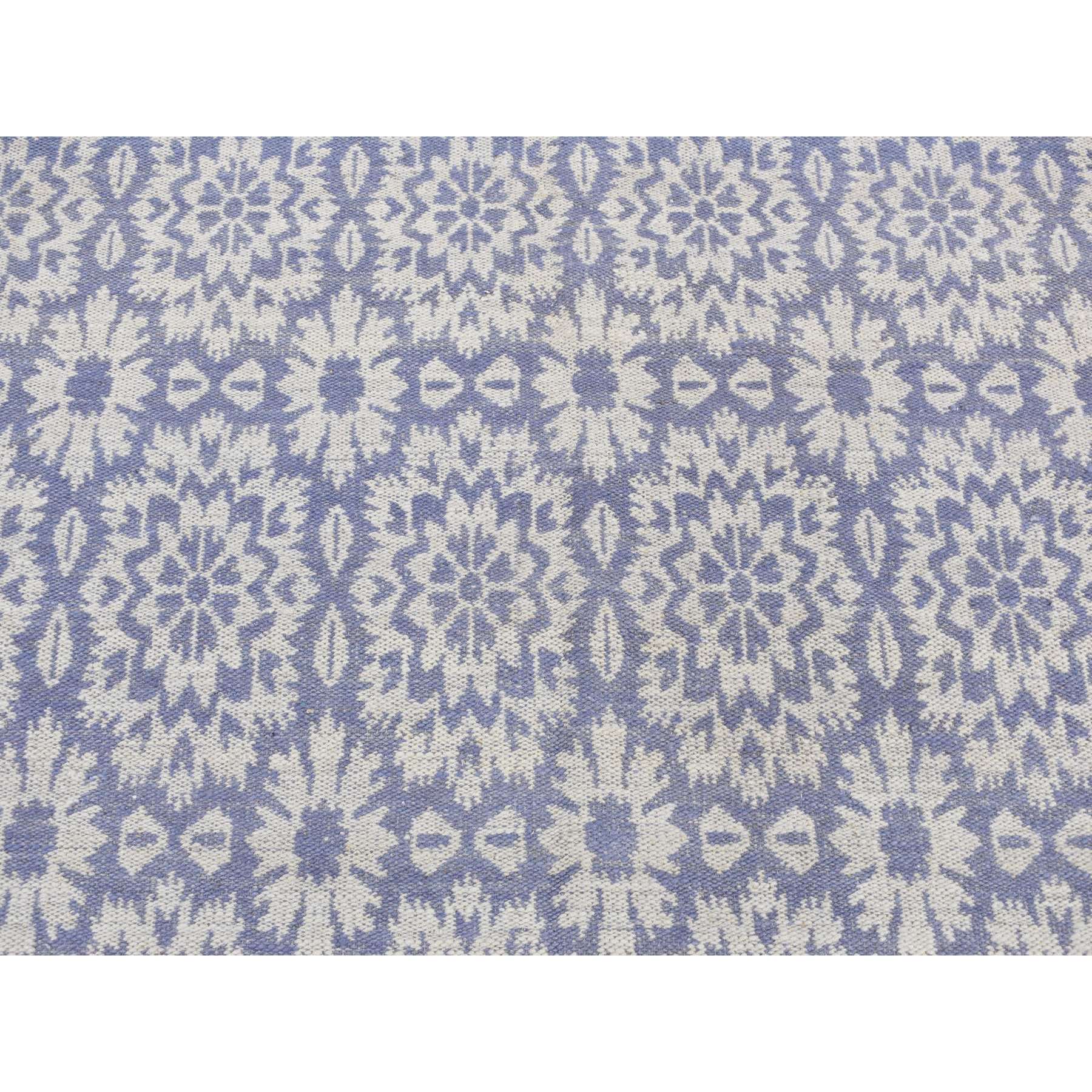 5'3"x7'5" Lavender Purple, 100% Wool, Hand Woven, Flat Weave Kilim, Reversible Oriental Rug Sh87865