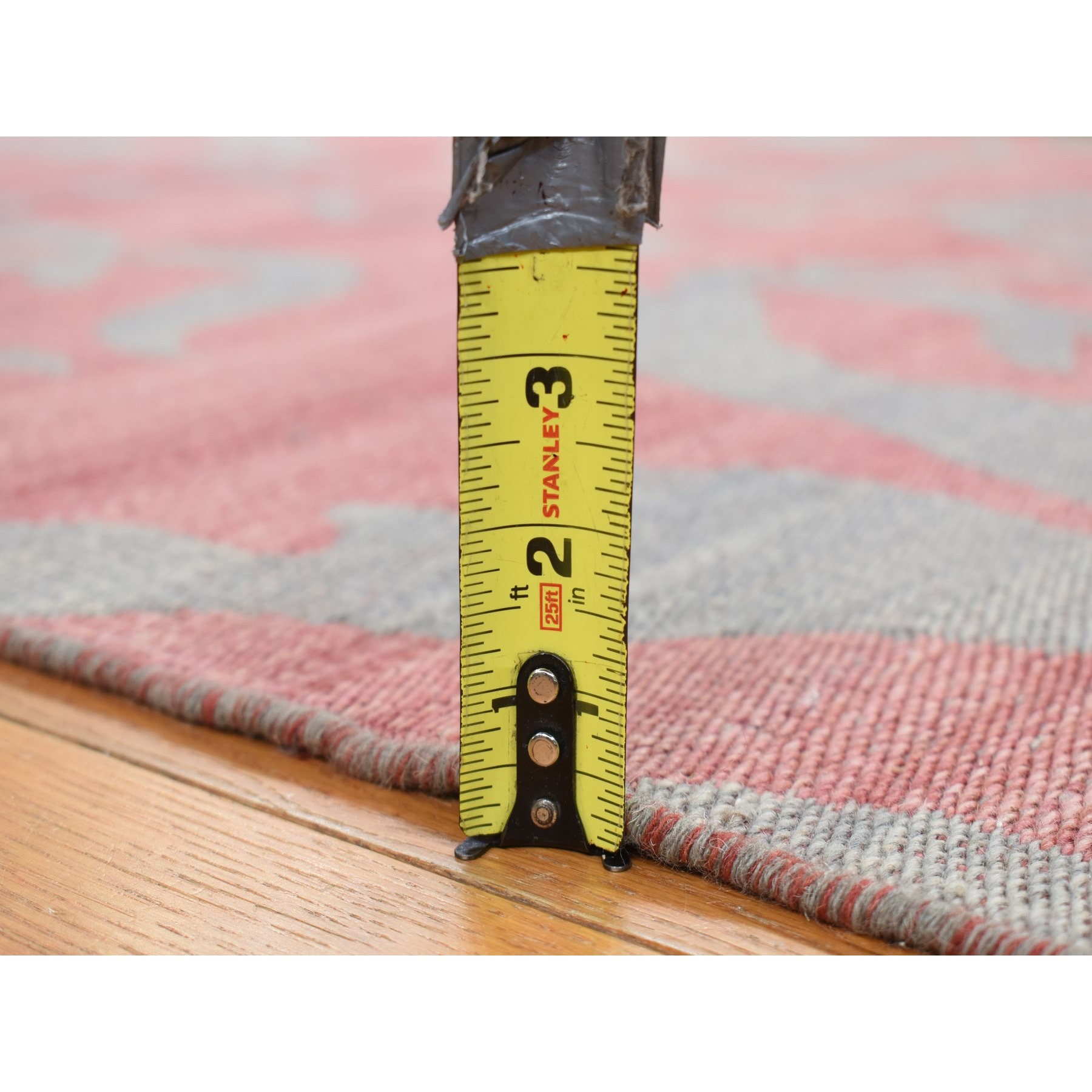 4'x6' Battleship Gray, Hand Woven, Pure Wool, Flat Weave Kilim, Reversible Oriental Rug Sh87929