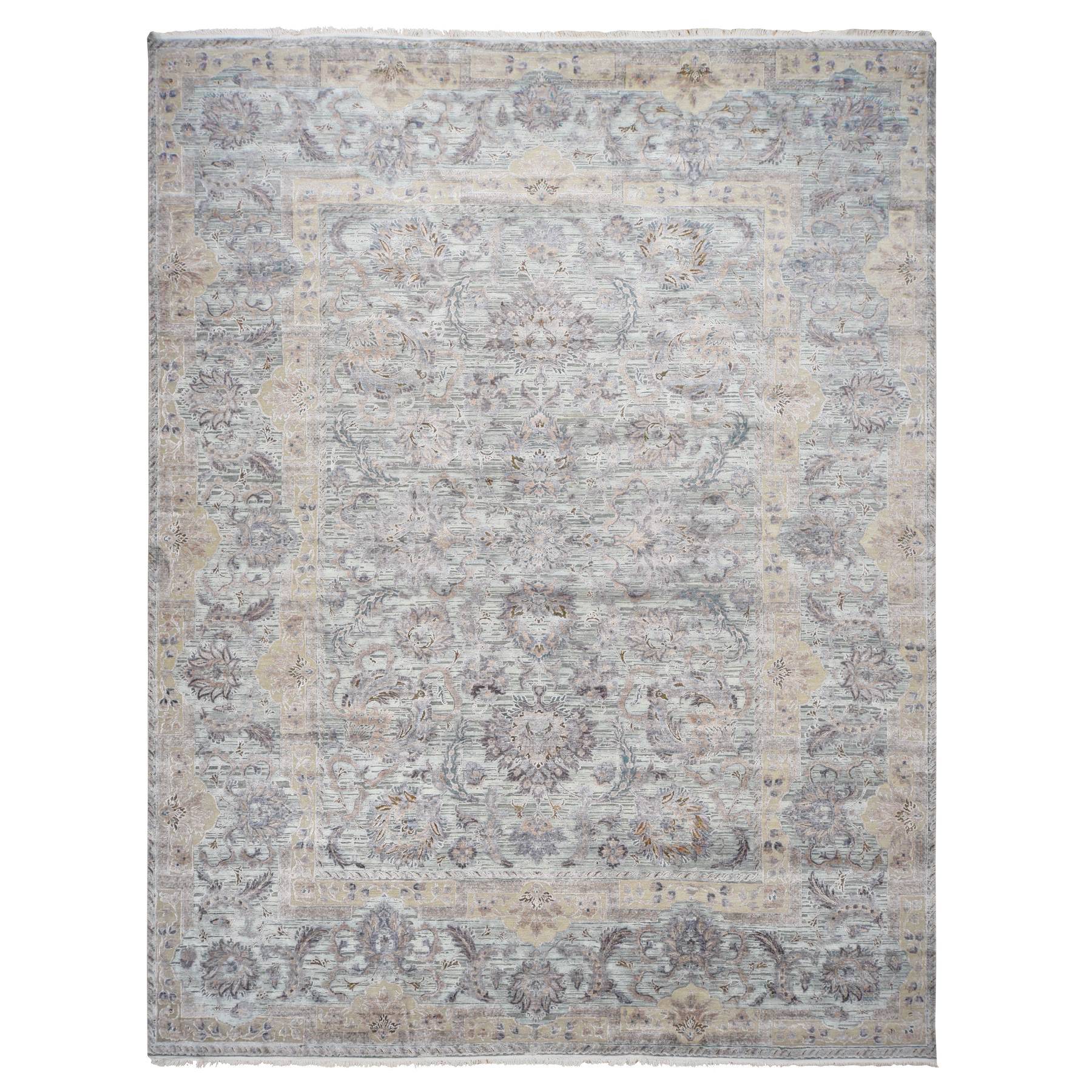  Silk Hand-Knotted Area Rug 11'8