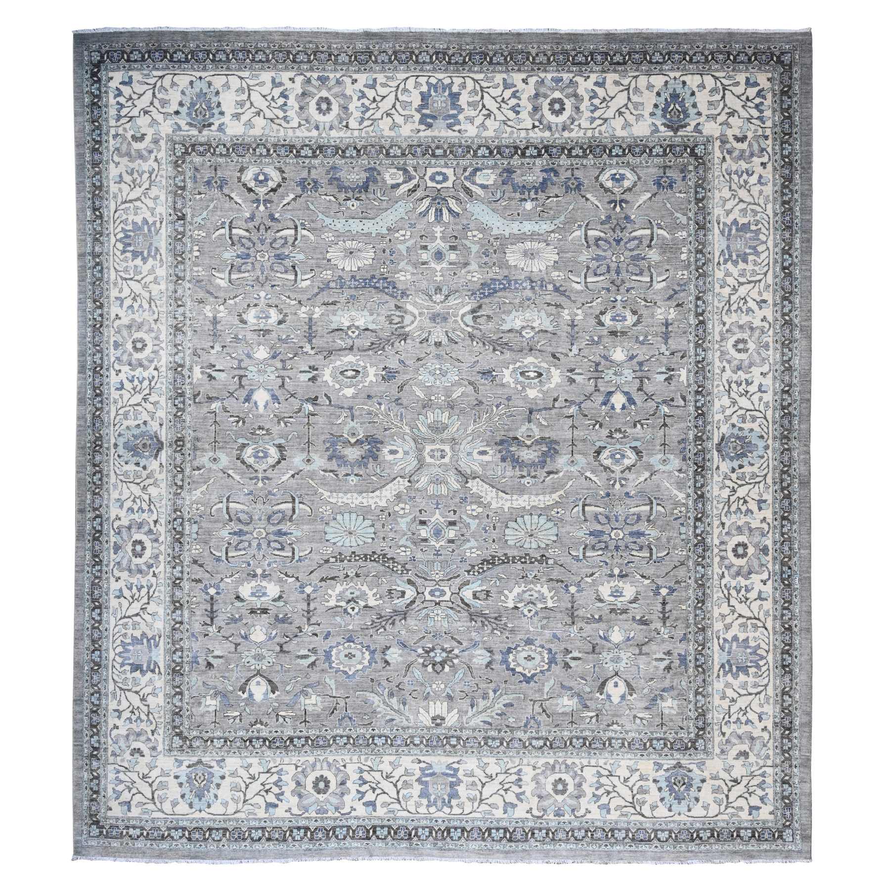 transitional Wool Hand-Knotted Area Rug 14'10