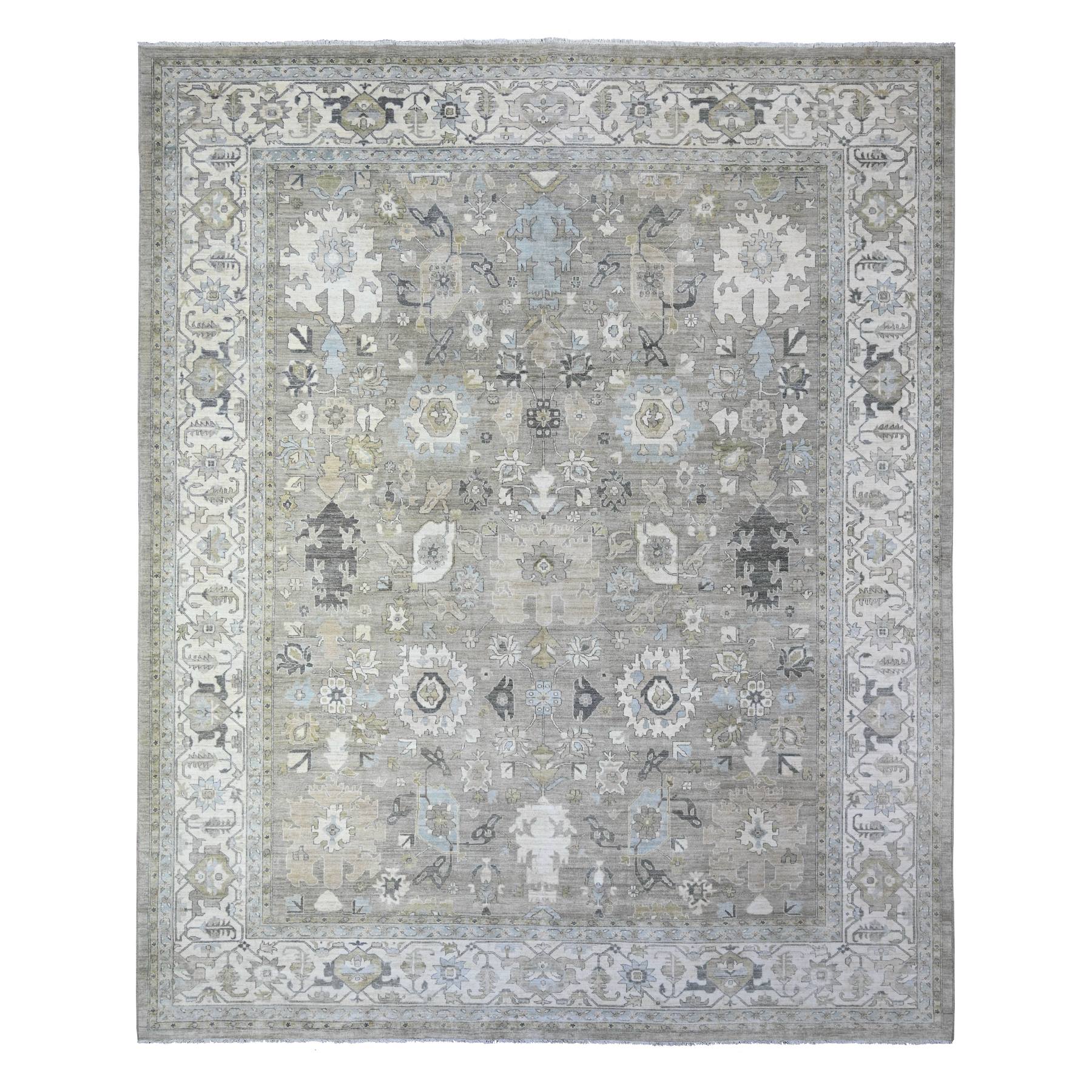 transitional Wool Hand-Knotted Area Rug 11'11