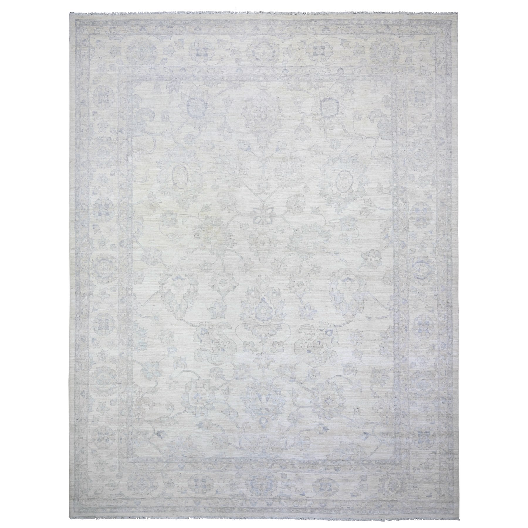 transitional Wool Hand-Knotted Area Rug 11'8