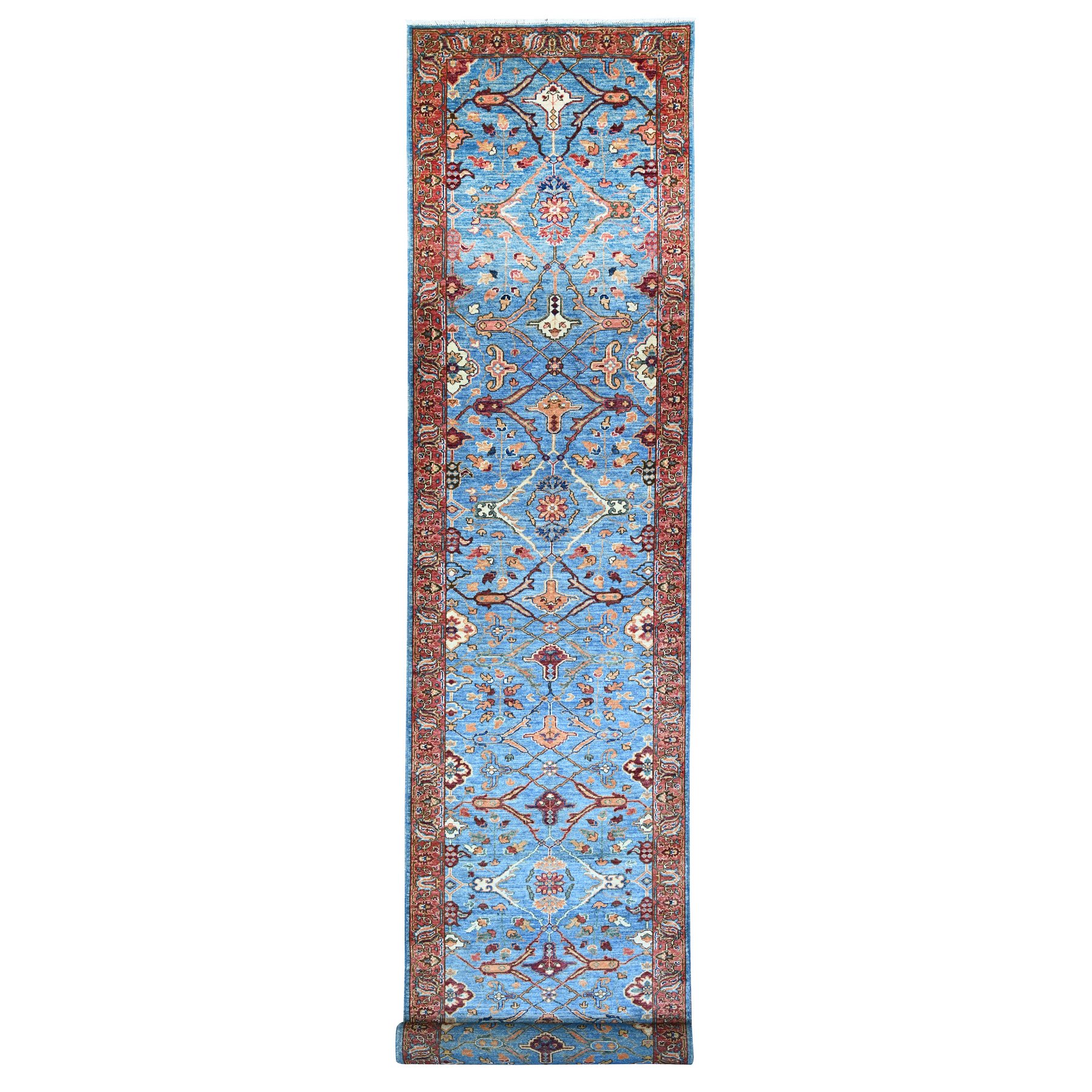 transitional Wool Hand-Knotted Area Rug 3'7