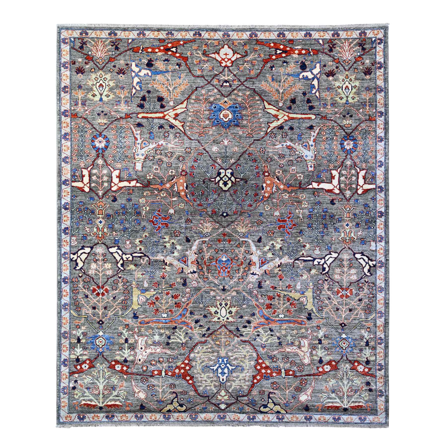 transitional Wool Hand-Knotted Area Rug 8'2