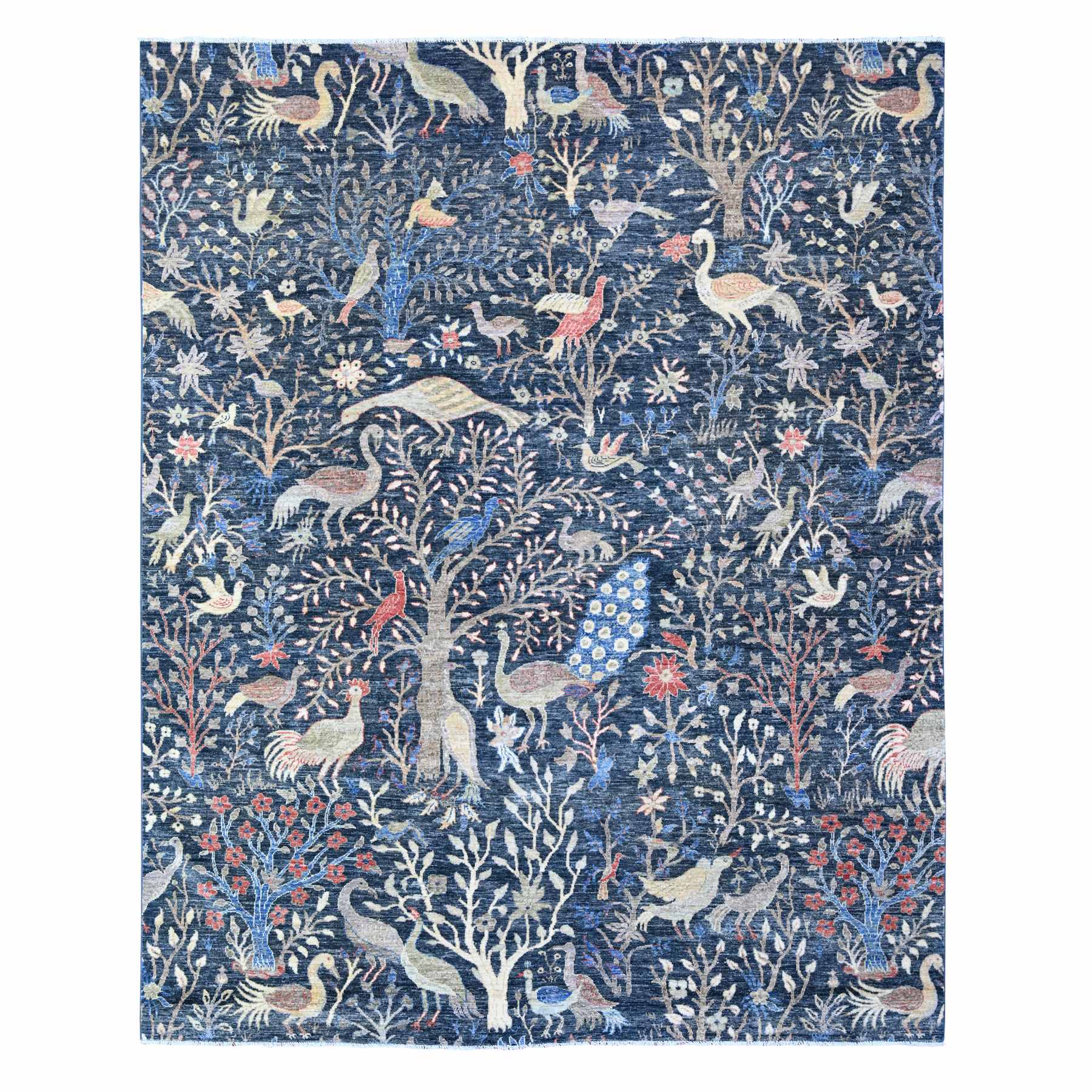 transitional Wool Hand-Knotted Area Rug 7'11