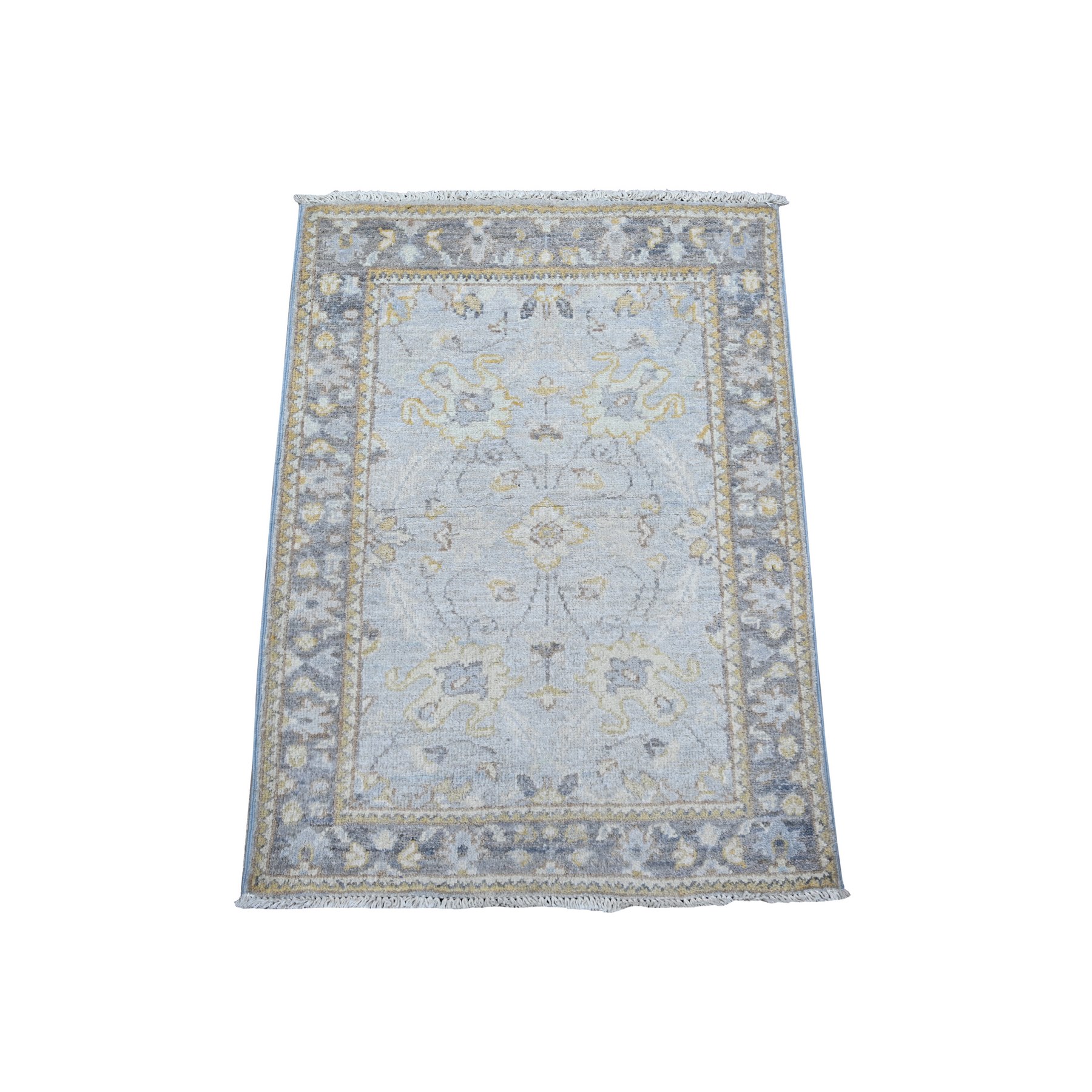 transitional Wool Hand-Knotted Area Rug 2'2