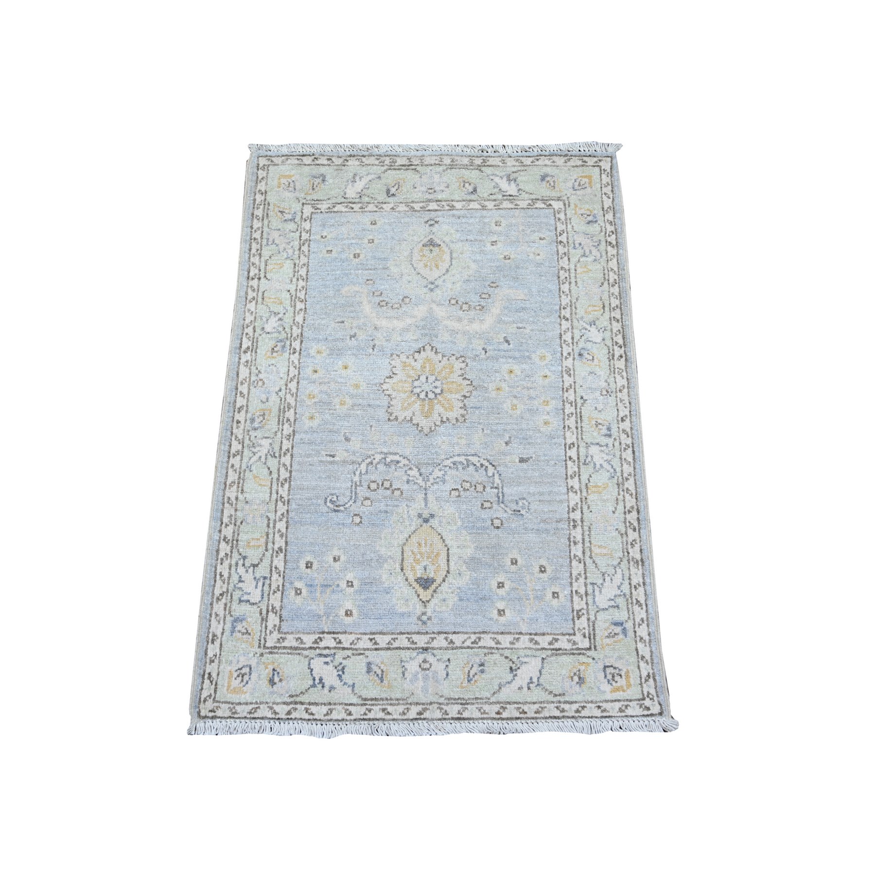 transitional Wool Hand-Knotted Area Rug 1'11