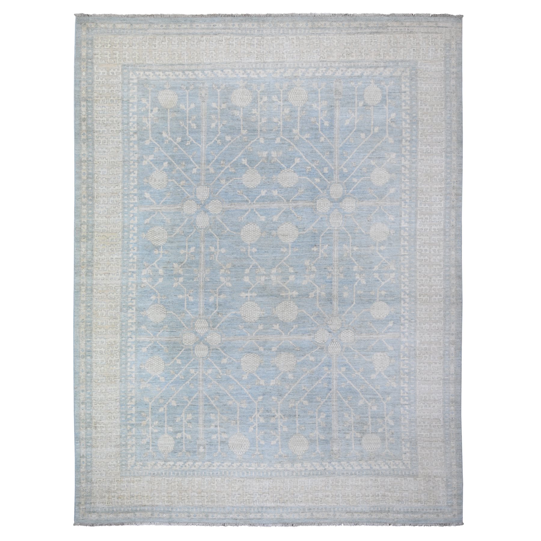 transitional Wool Hand-Knotted Area Rug 9'5