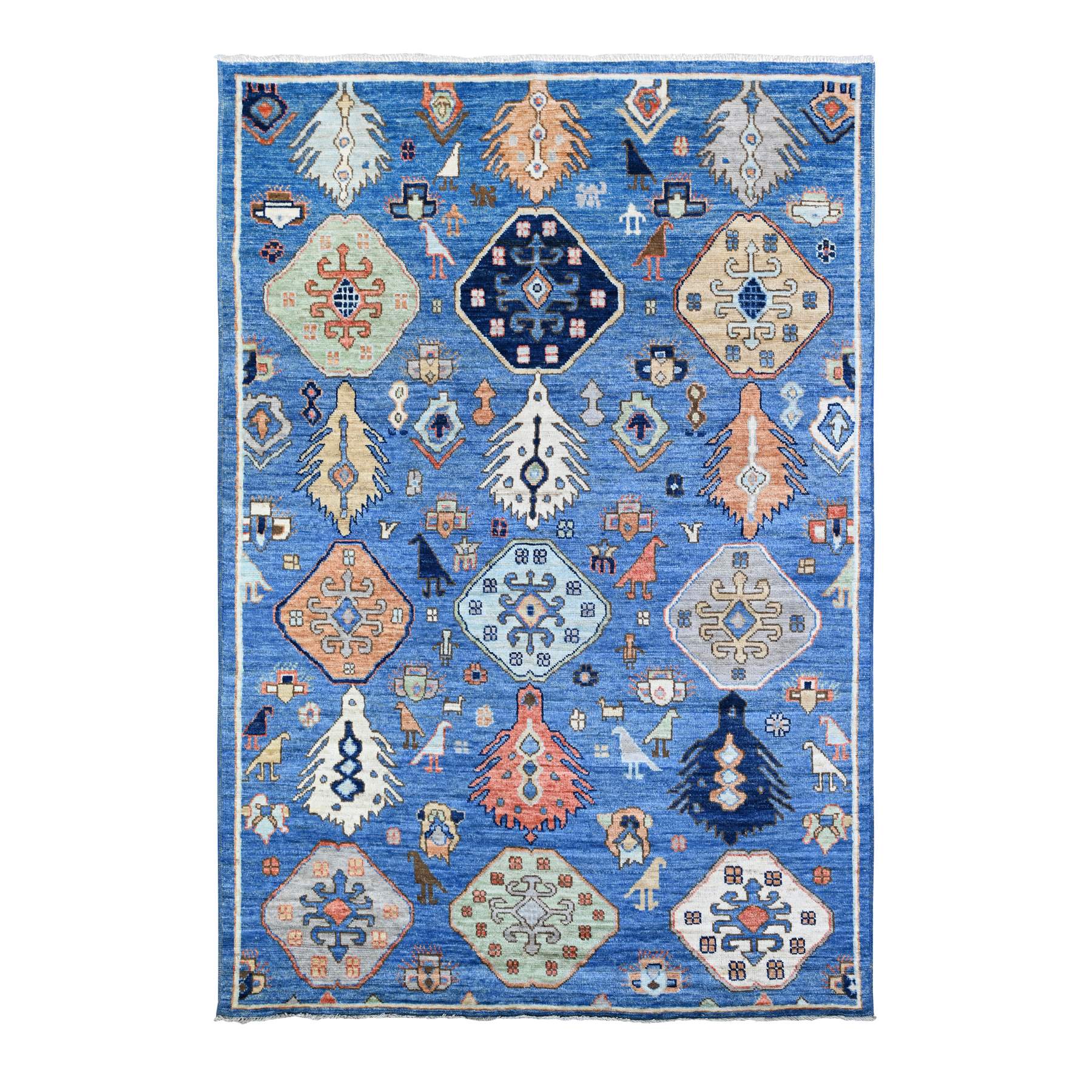 traditional Wool Hand-Knotted Area Rug 5'9