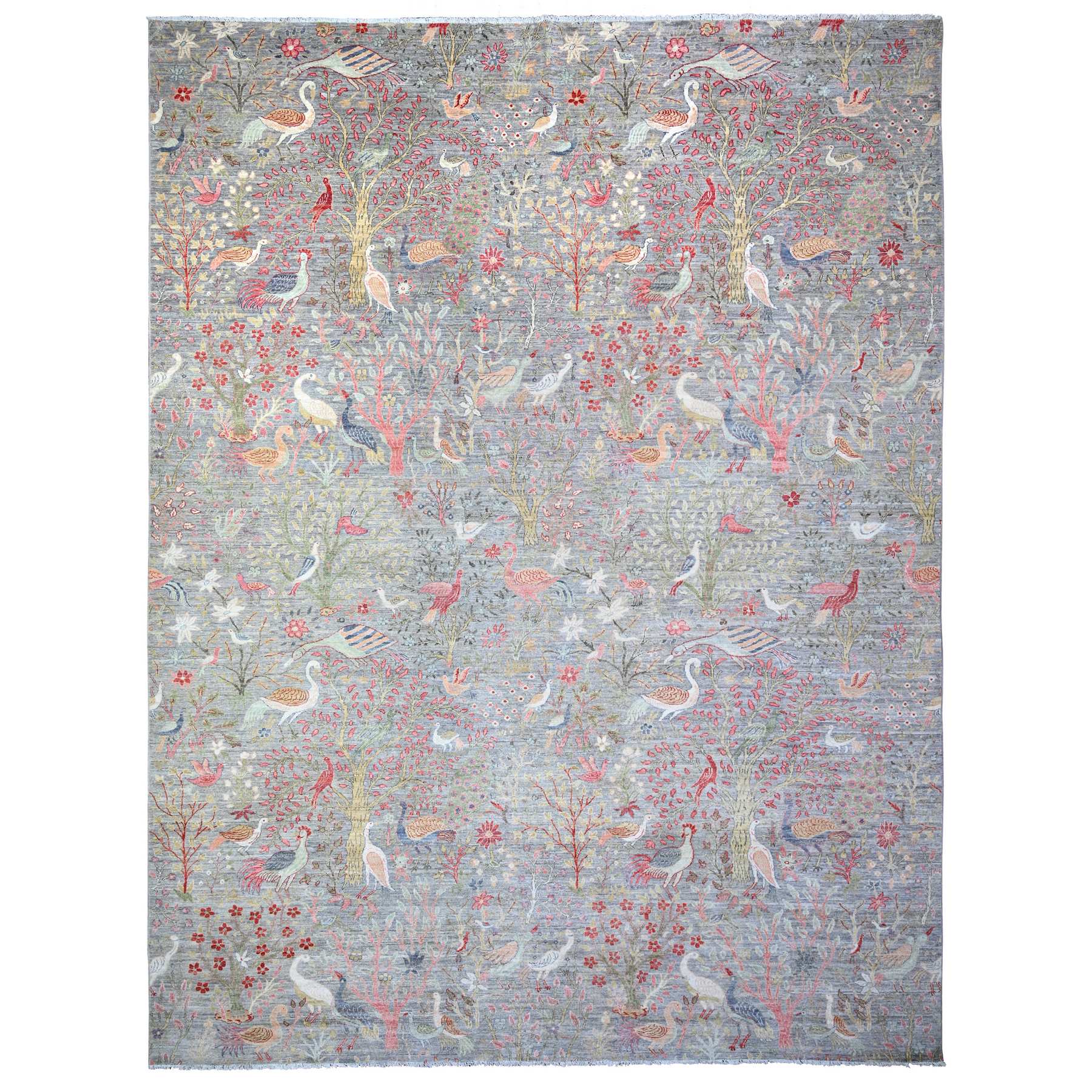 transitional Wool Hand-Knotted Area Rug 11'9