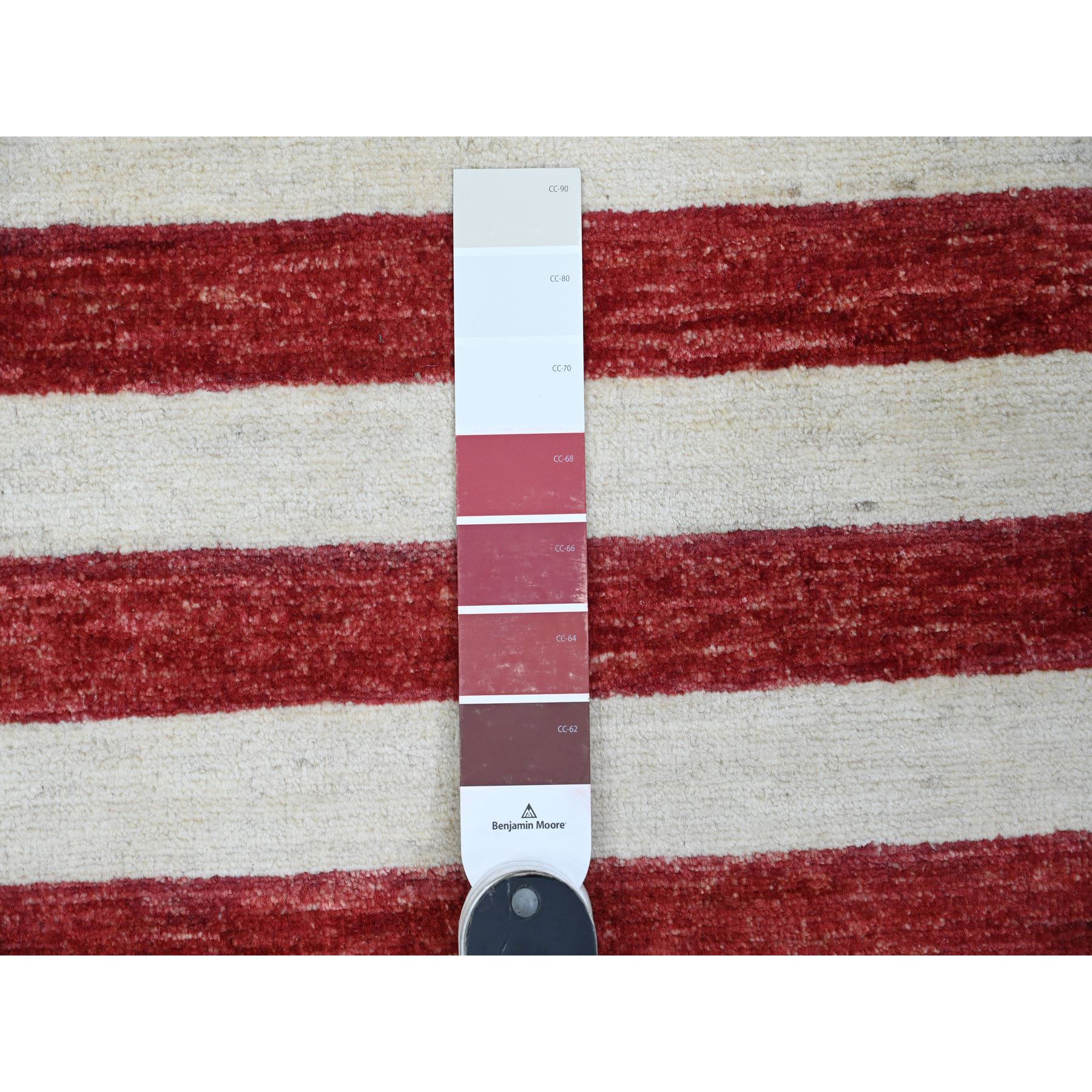 2'6"x4' Old Glory Red, American Flag, Hand Knotted, Soft Wool, Peshawar, Wall Hanging, Oriental Rug Sh89803