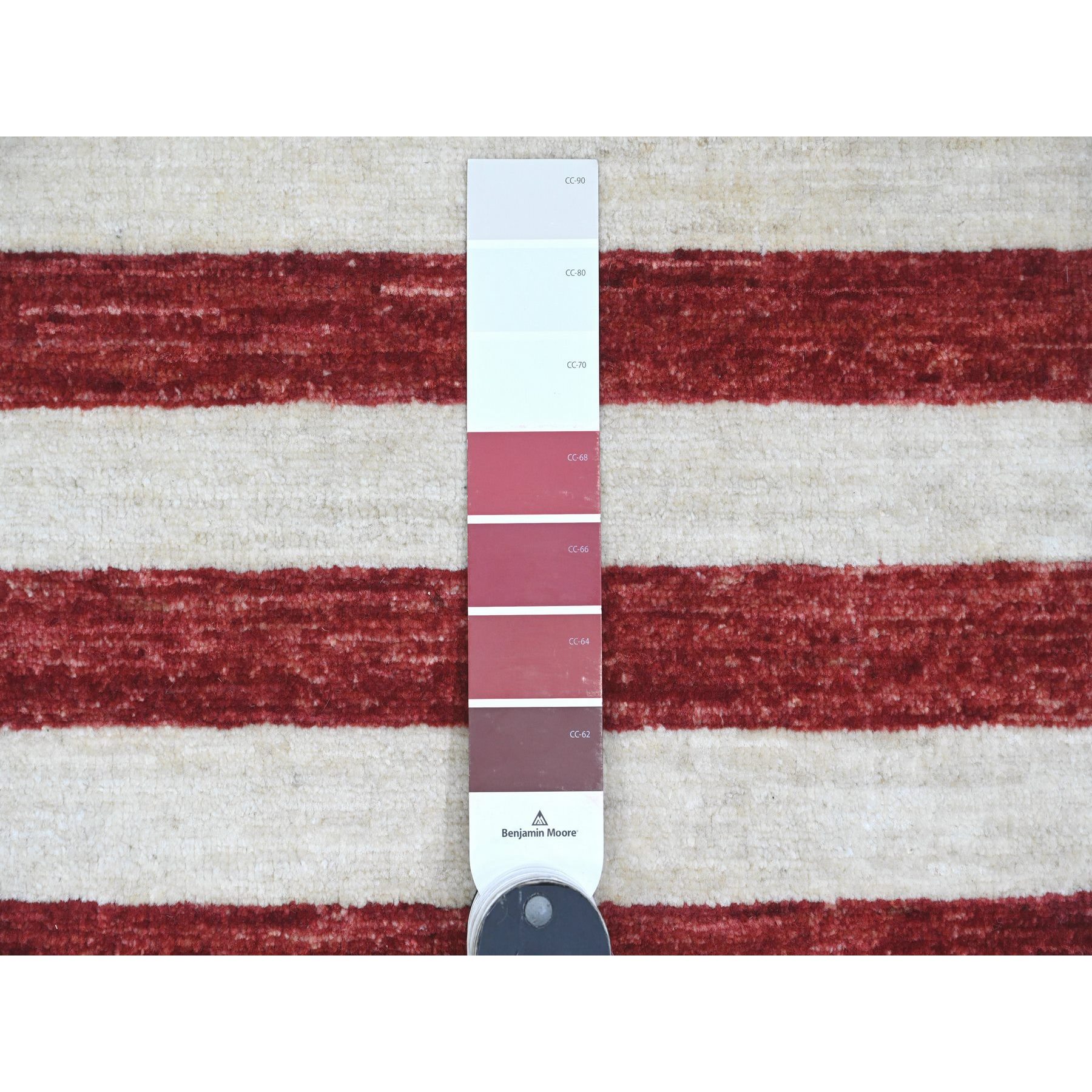 2'5"x4' Old Glory Red, American Flag, Hand Knotted, Soft Wool, Peshawar, Wall Hanging, Oriental Rug Sh89808