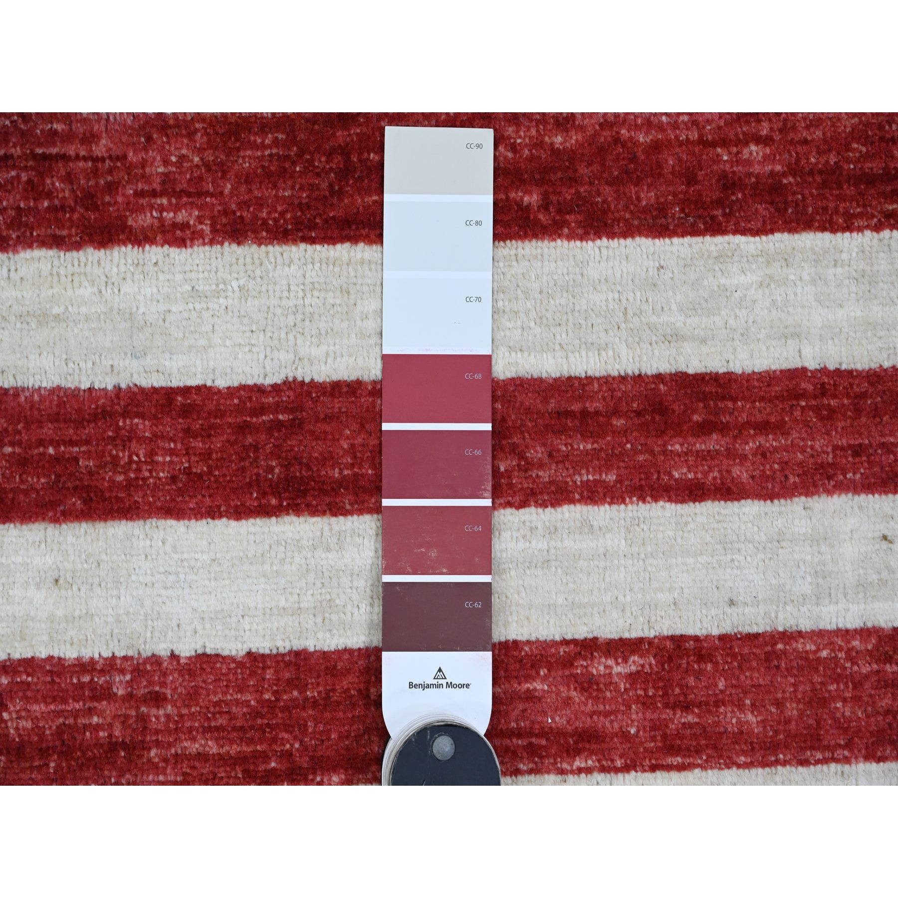 2'5"x4' Old Glory Red, Soft Wool, American Flag, Hand Knotted, Peshawar, Wall Hanging, Oriental Rug Sh89811