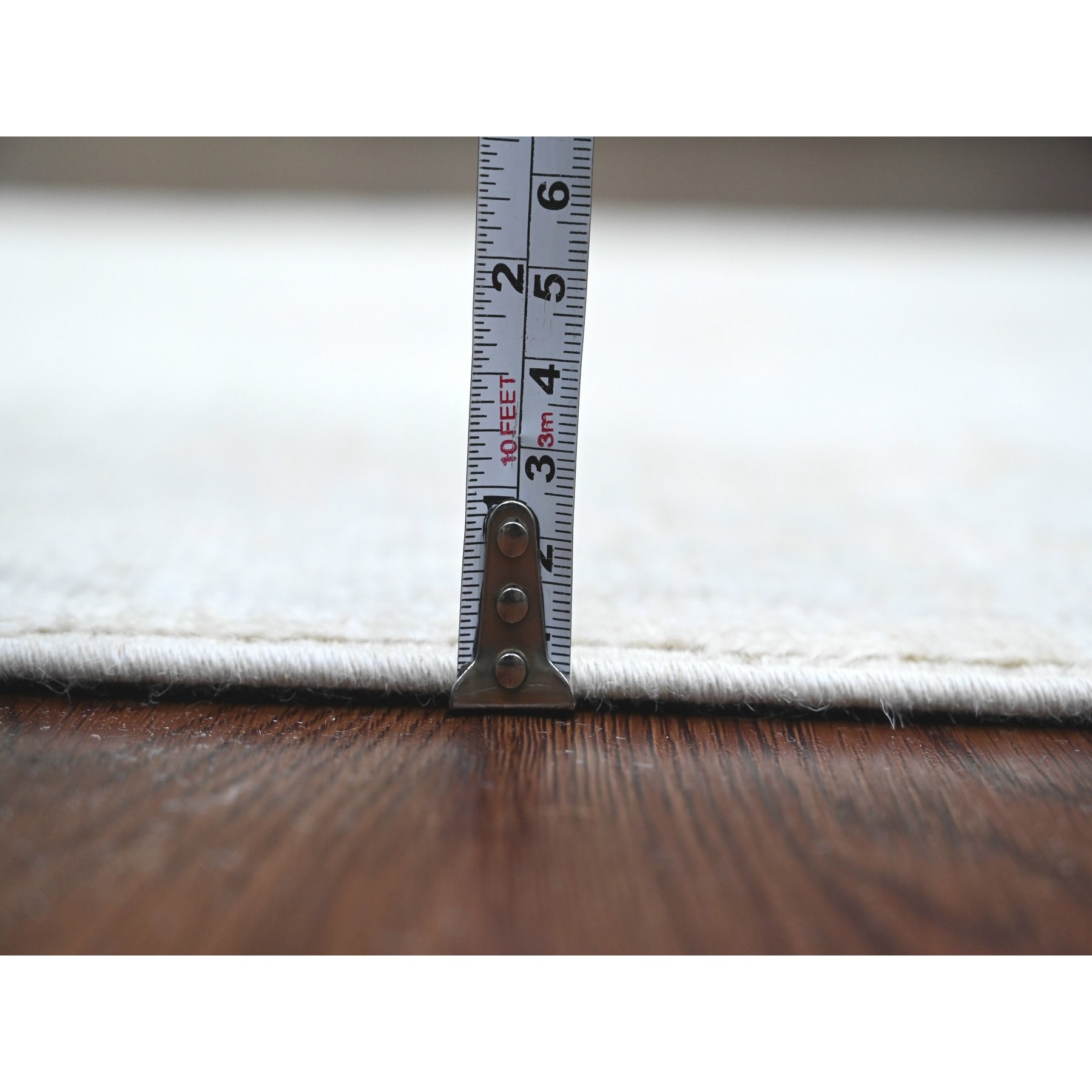 2'7"x11'7" Pastel Gray, Afghan Angora Oushak with Large Leaf Design, Natural Dyes, 100% Wool, Hand Knotted, Runner, Oriental Rug Sh89903