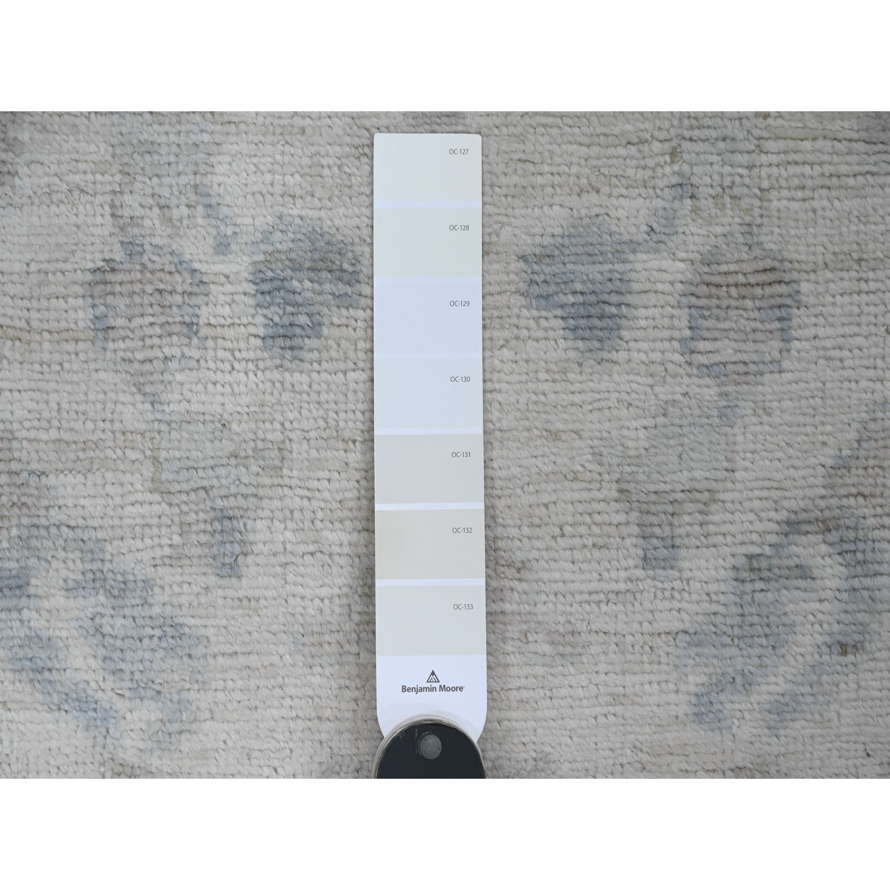 3'x5'10" Daisy White, Hand Knotted, Afghan Angora Oushak with All Over Design, Natural Dyes, Pure Wool, Runner, Oriental Rug Sh89936