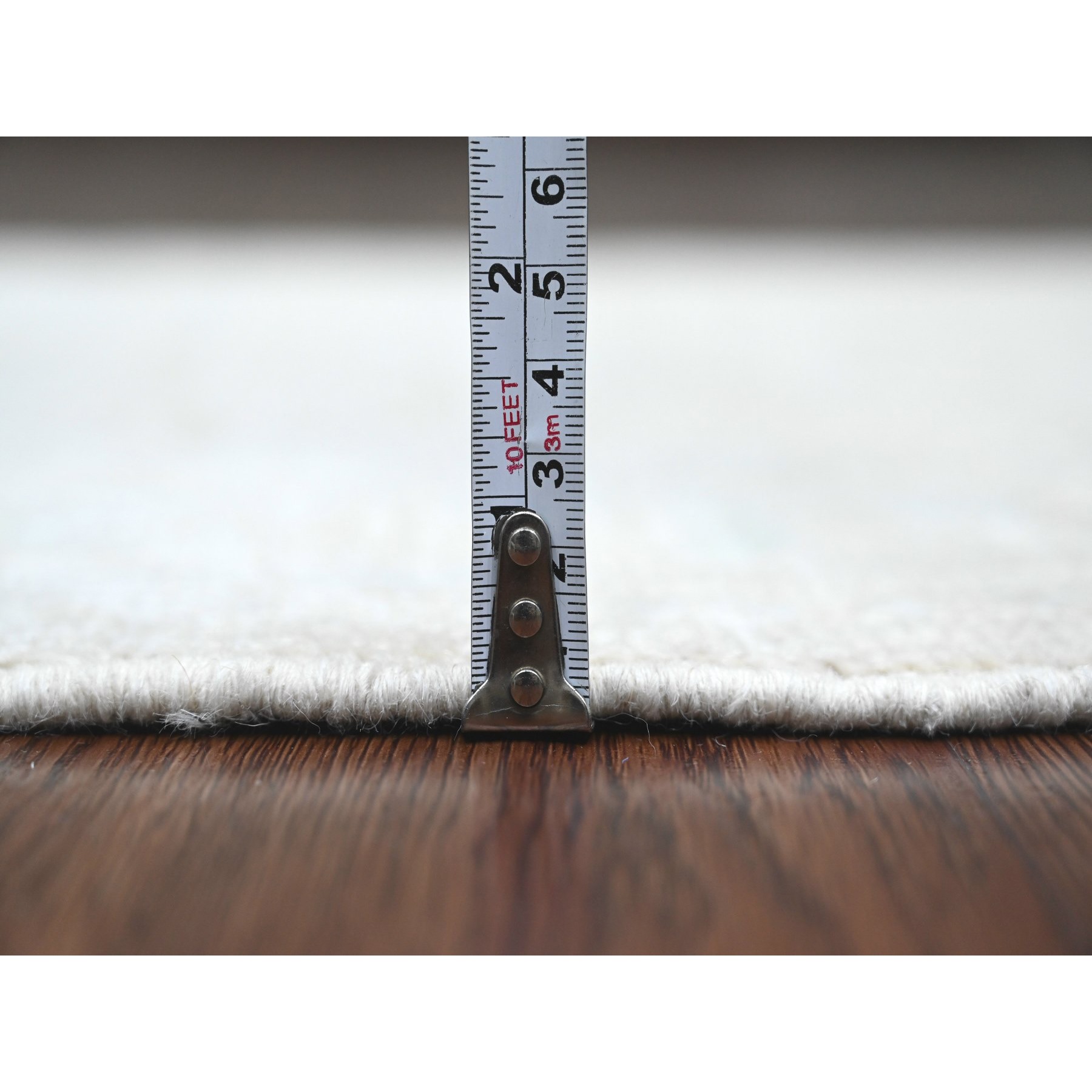 2'8"x9'7" Battleship Gray, Hand Knotted, Afghan Angora Oushak with All Over Leaf Design, Natural Dyes, 100% Wool, Runner, Oriental Rug Sh89964