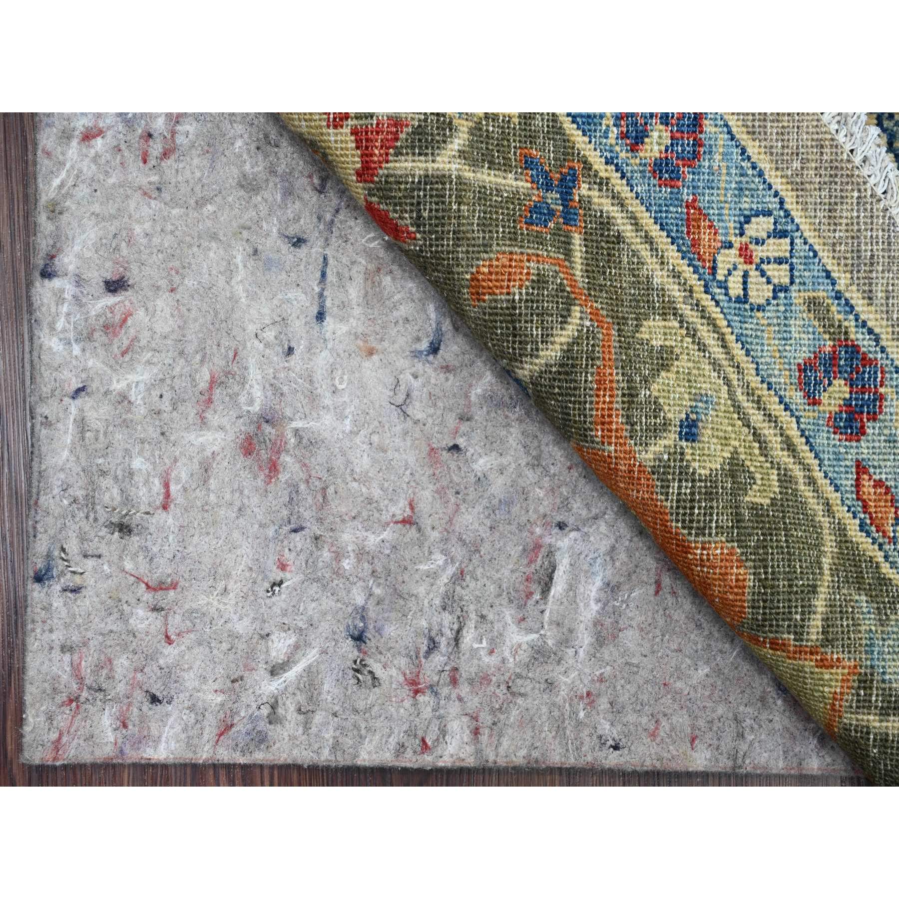 10'x10' Cloud Gray, Peshawar with Ziegler Mahal Design, Hand Knotted, High Mountain Wool, Densely Woven, Round, Oriental Rug Sh89984