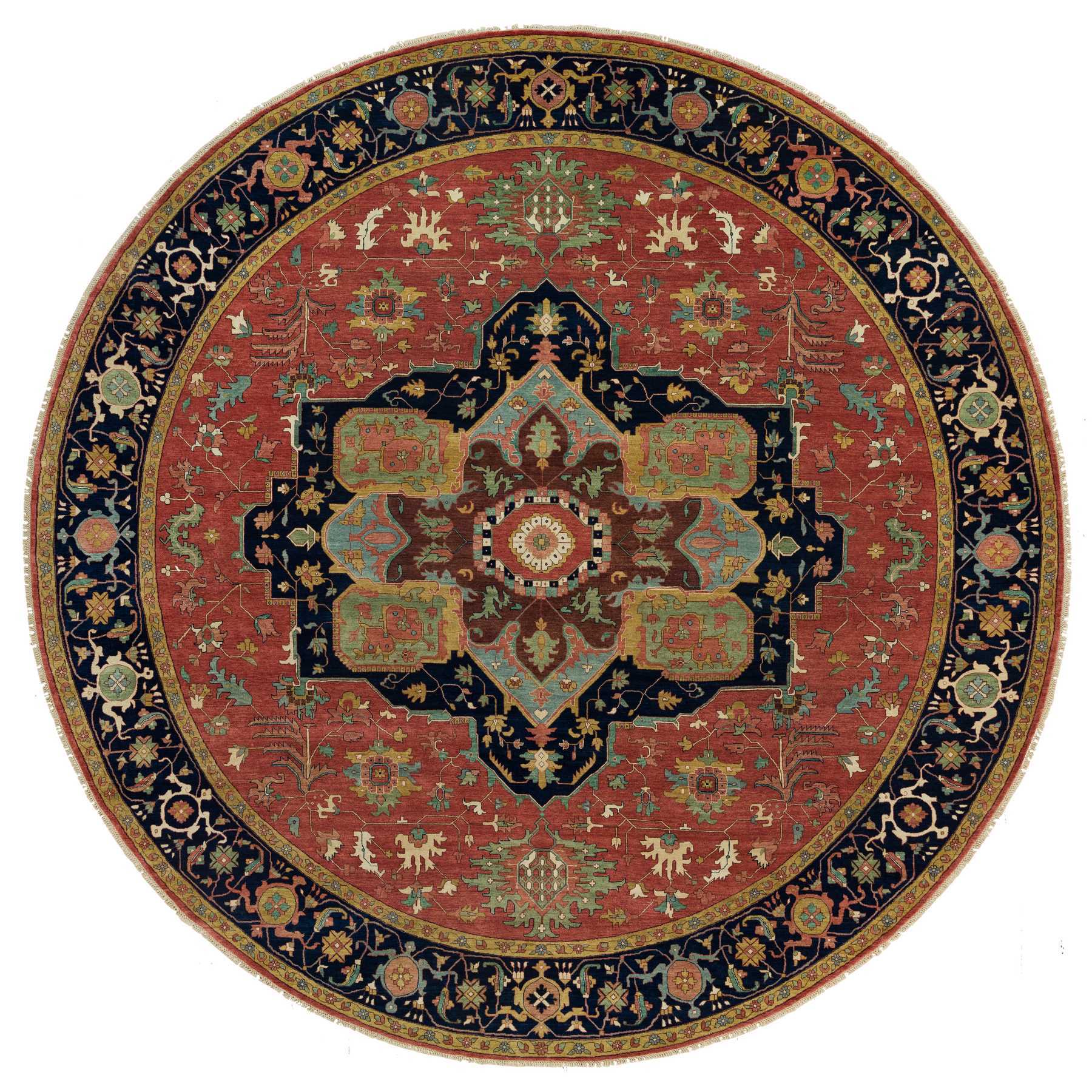  Wool Hand-Knotted Area Rug 13'11