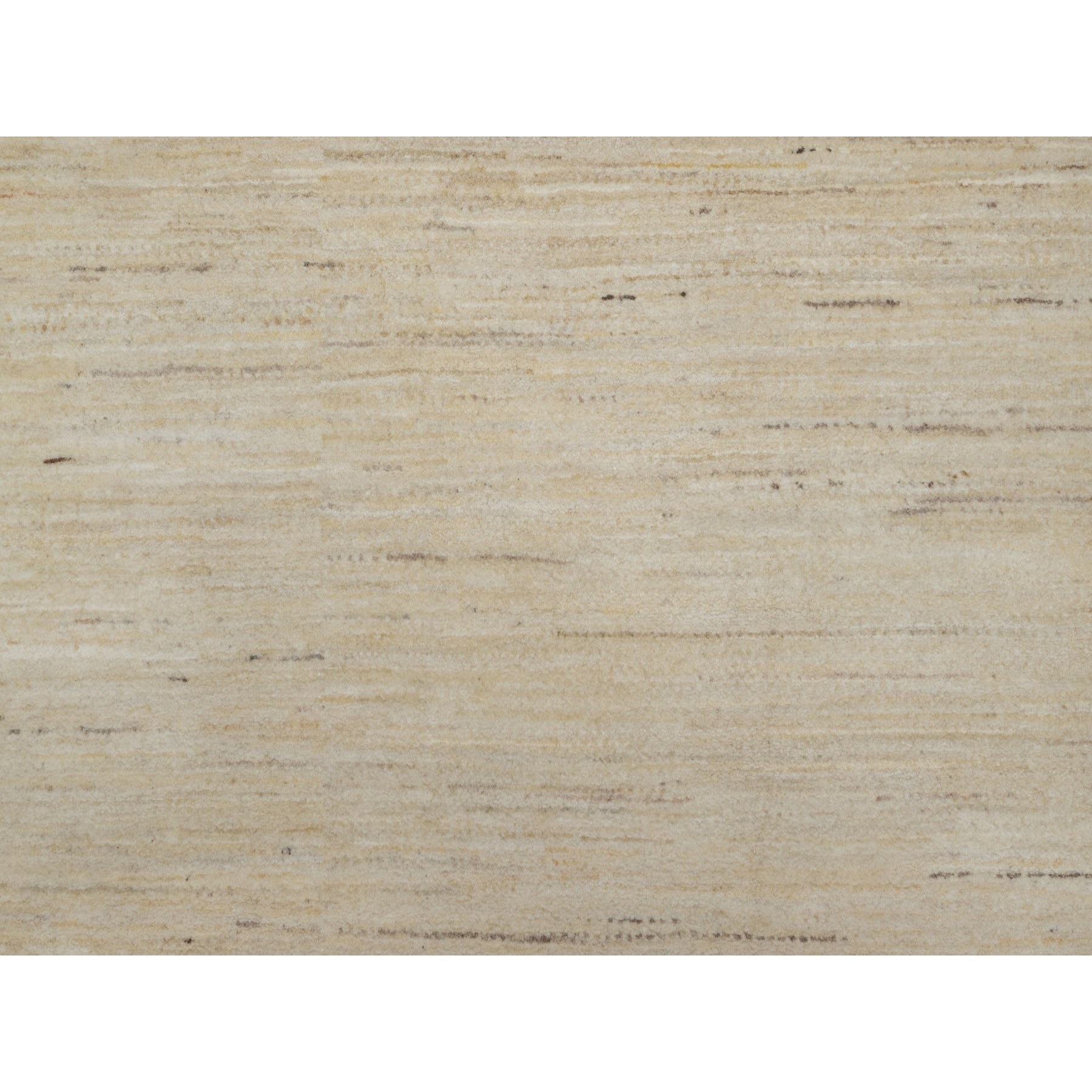 6'x11'10" Swan White, Pure Wool, Modern, Plain Design, Lori Buft Gabbeh, Thick and Plush, Hand Knotted, Gallery Size, Wide Runner, Oriental Rug Sh91298