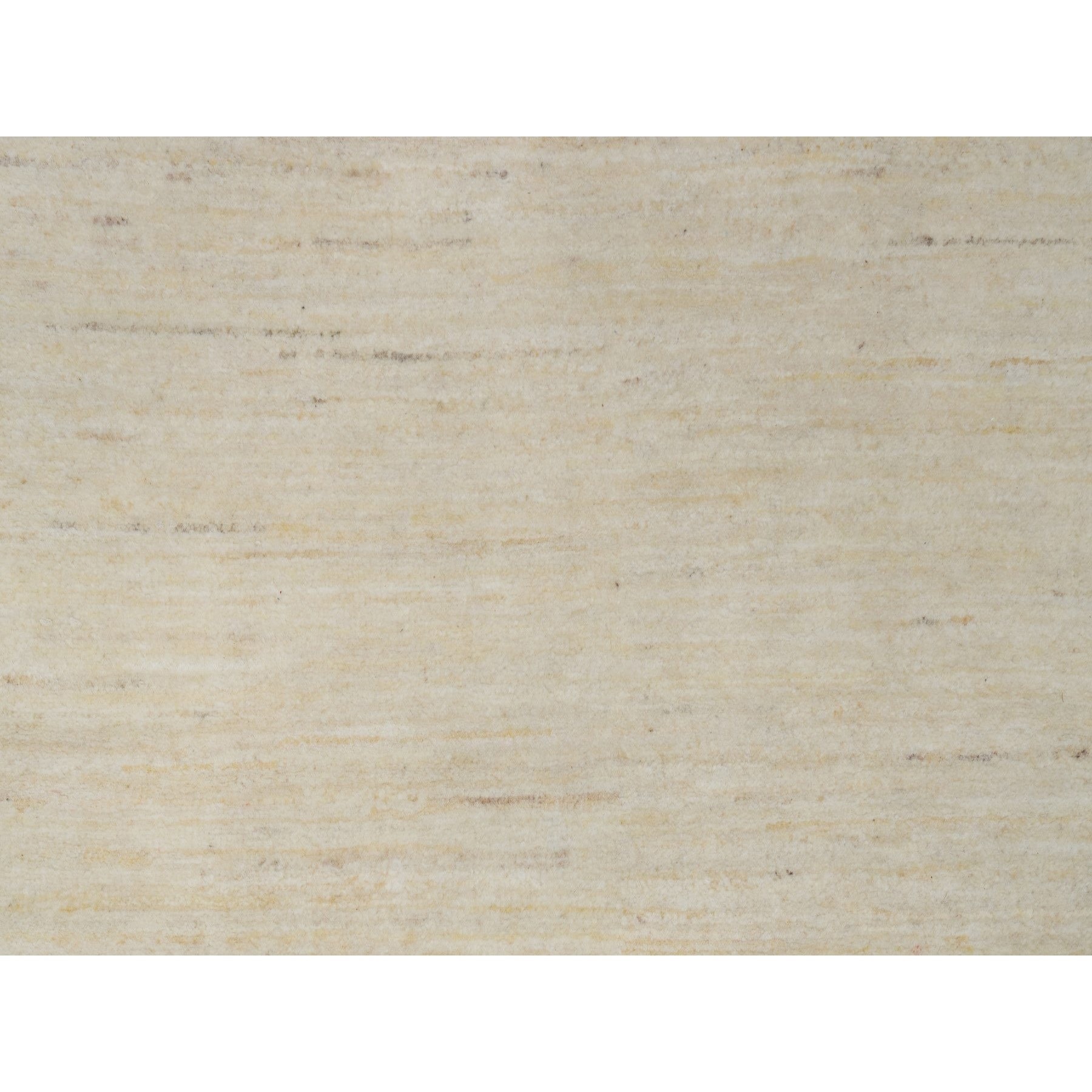 2'8"x16' Bone White, Lori Buft Gabbeh, Modern, Plain Design, Thick and Plush, Pure Wool, Hand Knotted, XL Runner, Oriental Rug Sh91304