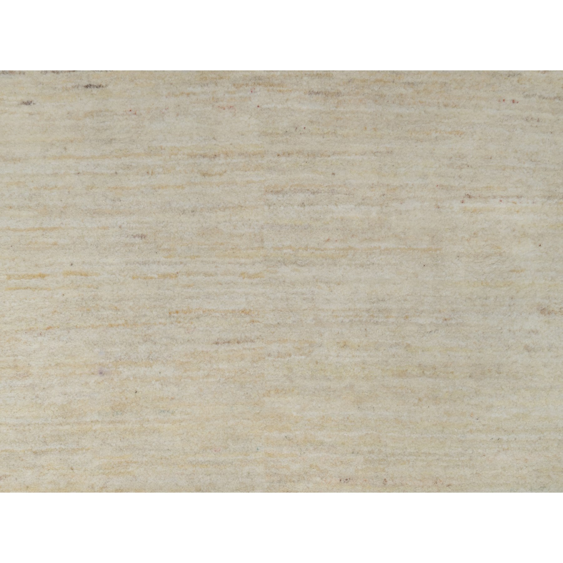2'6"x17'8" Chiffon White, Pure Wool, Modern, Plain Design, Lori Buft Gabbeh, Thick and Plush, Hand Knotted, XL Runner, Oriental Rug Sh91305