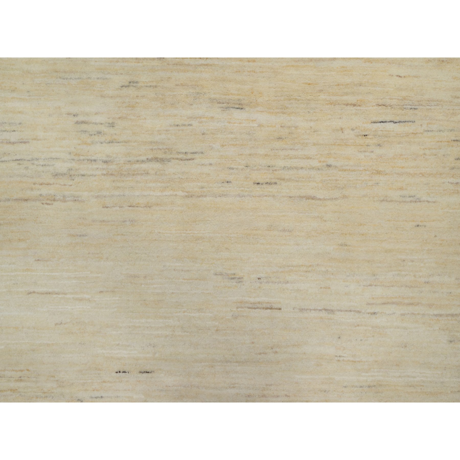 5'x6'5" Bone White, Modern, Plain Design, Lori Buft Gabbeh, Thick and Plush, Pure Wool, Hand Knotted, Oriental Rug Sh91337