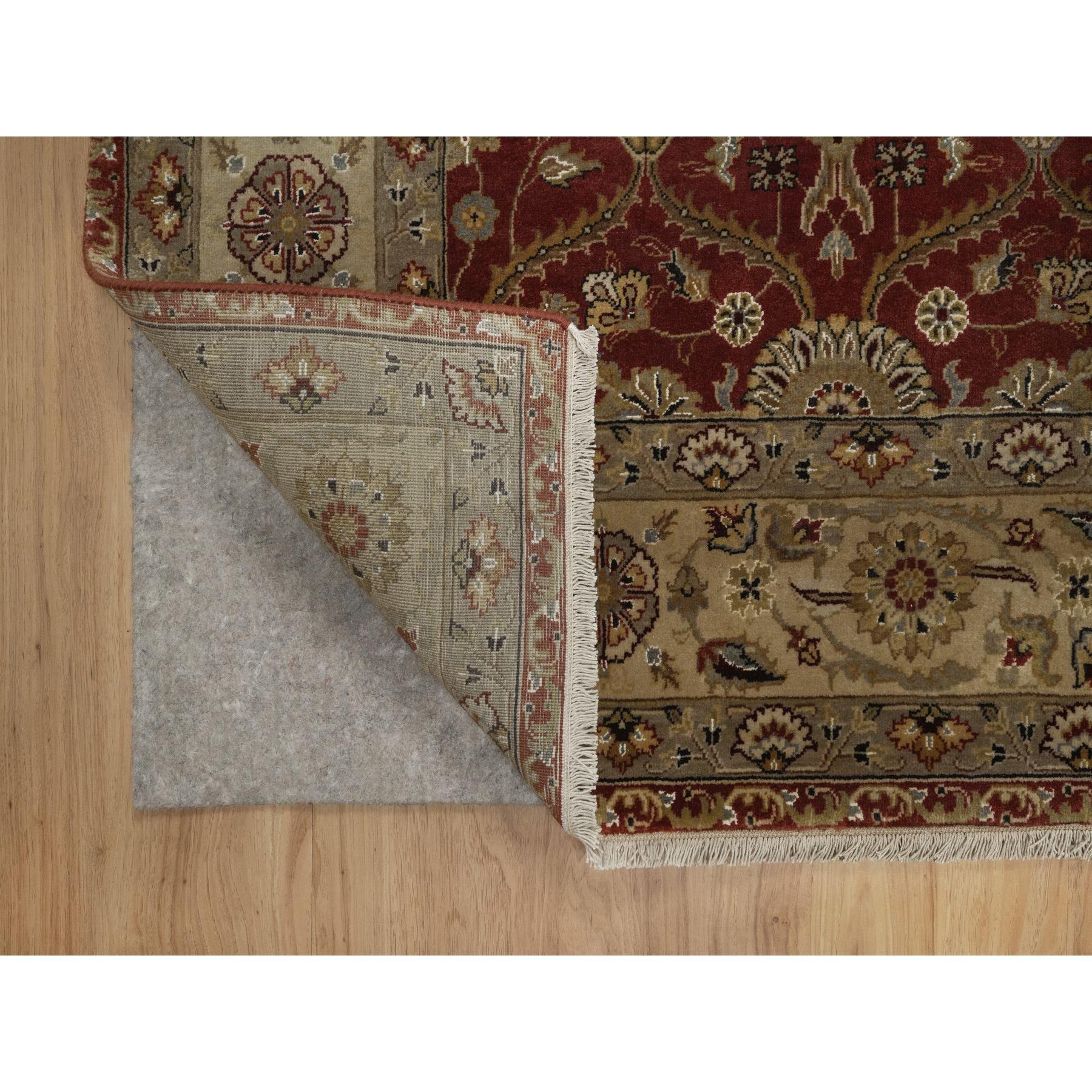 5'9"x8' Syrah Red, Hereke with All Over Design, 300 KPSI, Wool and Silk, Hand Knotted, Oriental Rug Sh91436