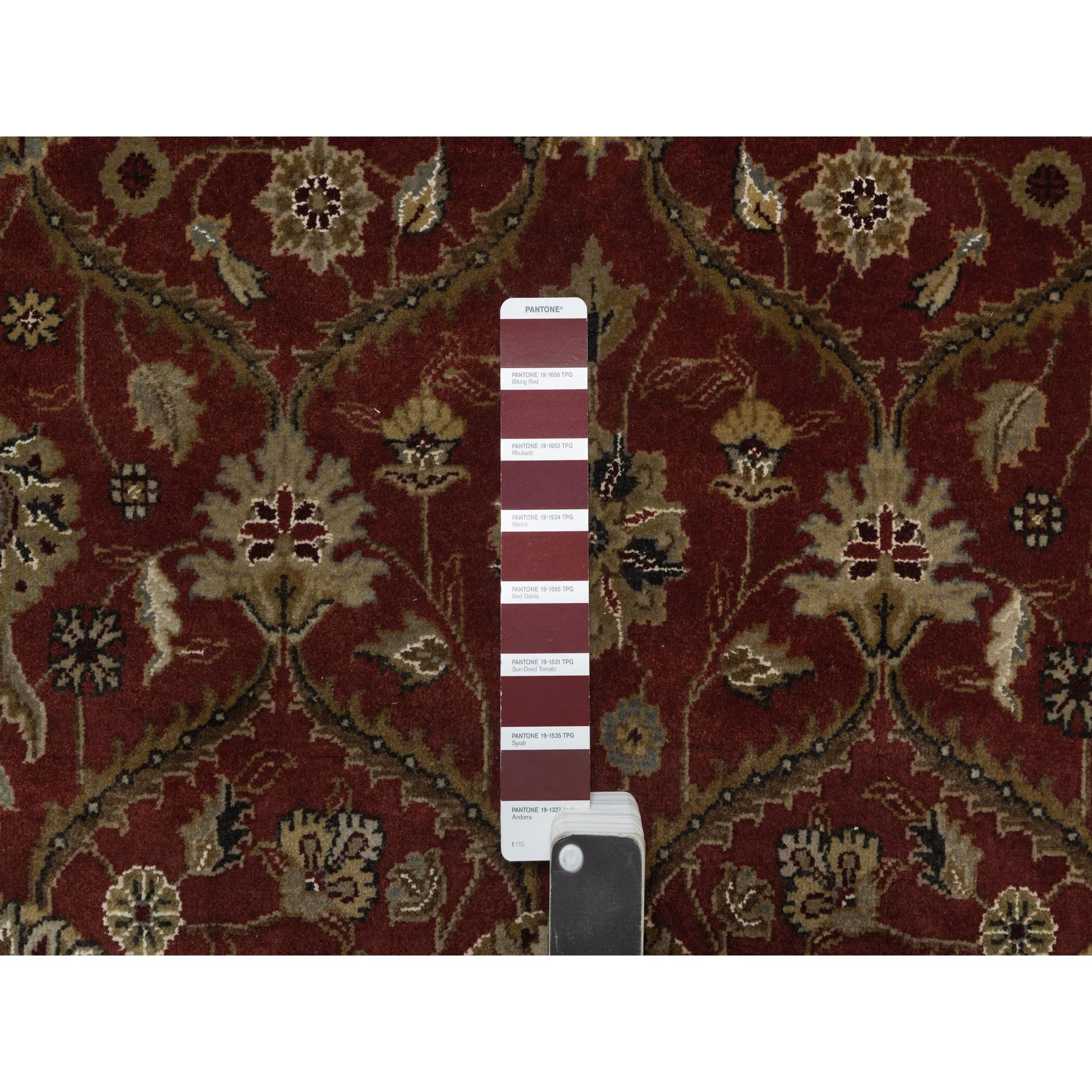 5'9"x8' Syrah Red, Hereke with All Over Design, 300 KPSI, Wool and Silk, Hand Knotted, Oriental Rug Sh91436