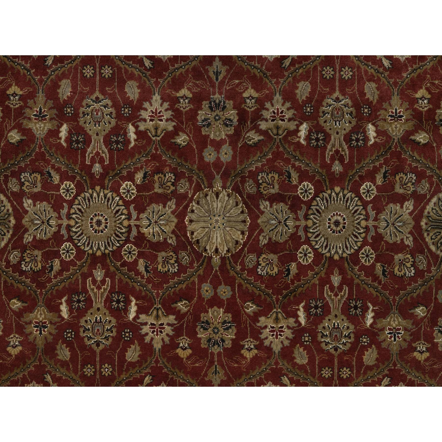 5'9"x8' Syrah Red, Hereke with All Over Design, 300 KPSI, Wool and Silk, Hand Knotted, Oriental Rug Sh91436