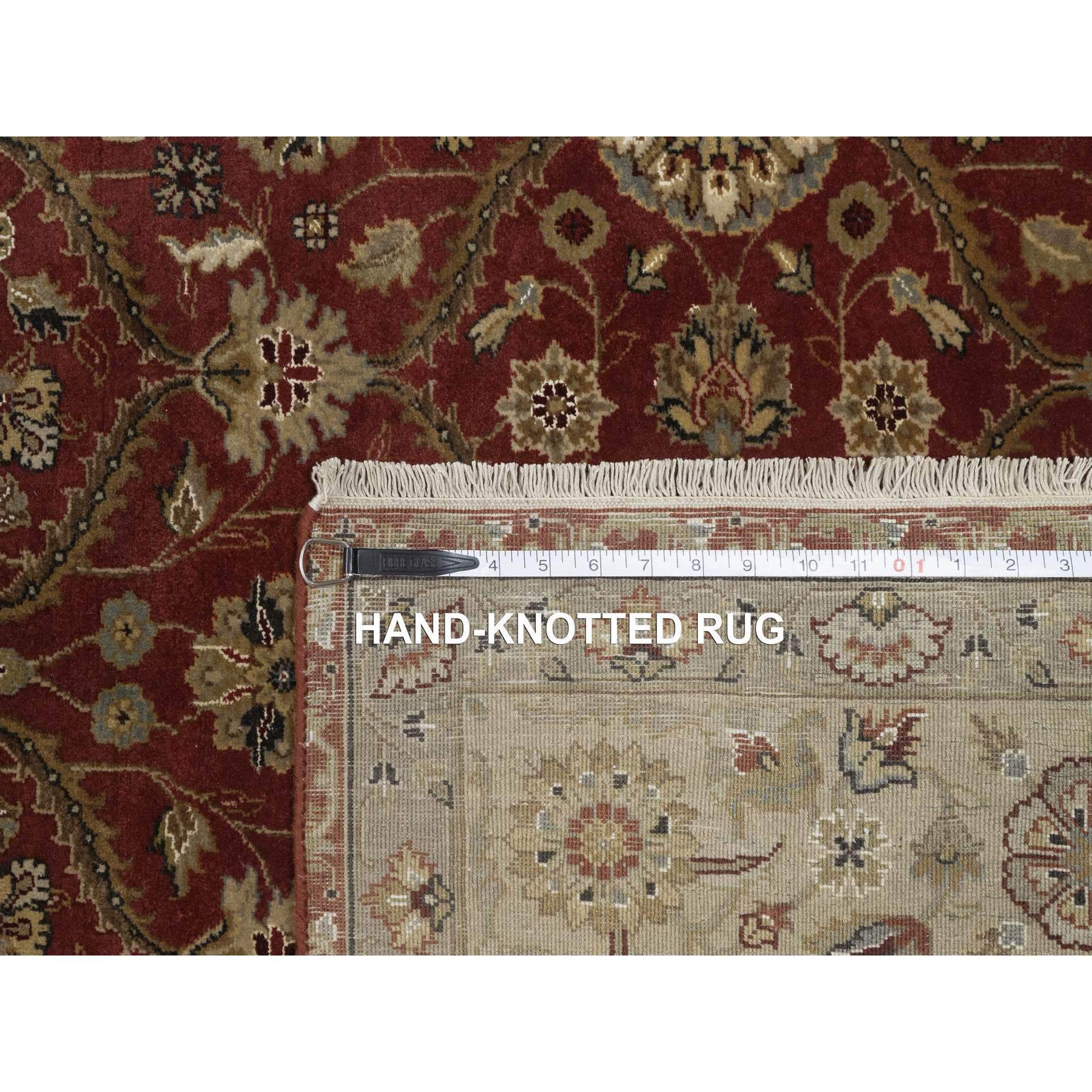 5'9"x8' Syrah Red, Hereke with All Over Design, 300 KPSI, Wool and Silk, Hand Knotted, Oriental Rug Sh91436